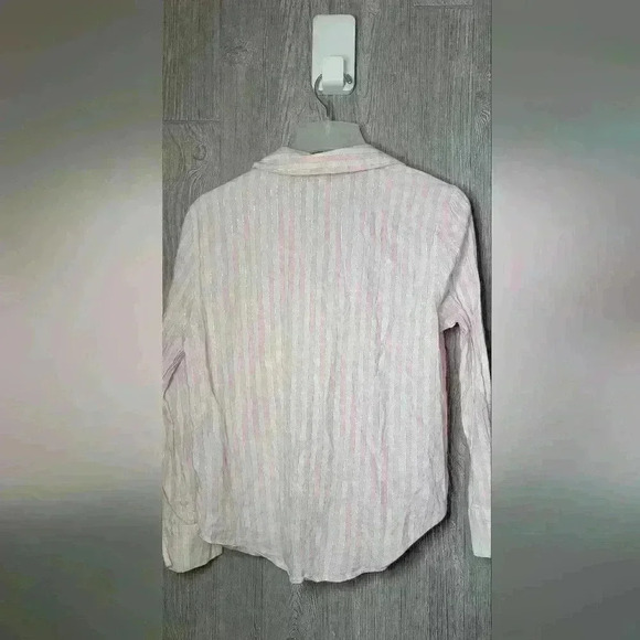 Victoria's Secret pink and white striped pajama top size small. - Picture 3 of 3
